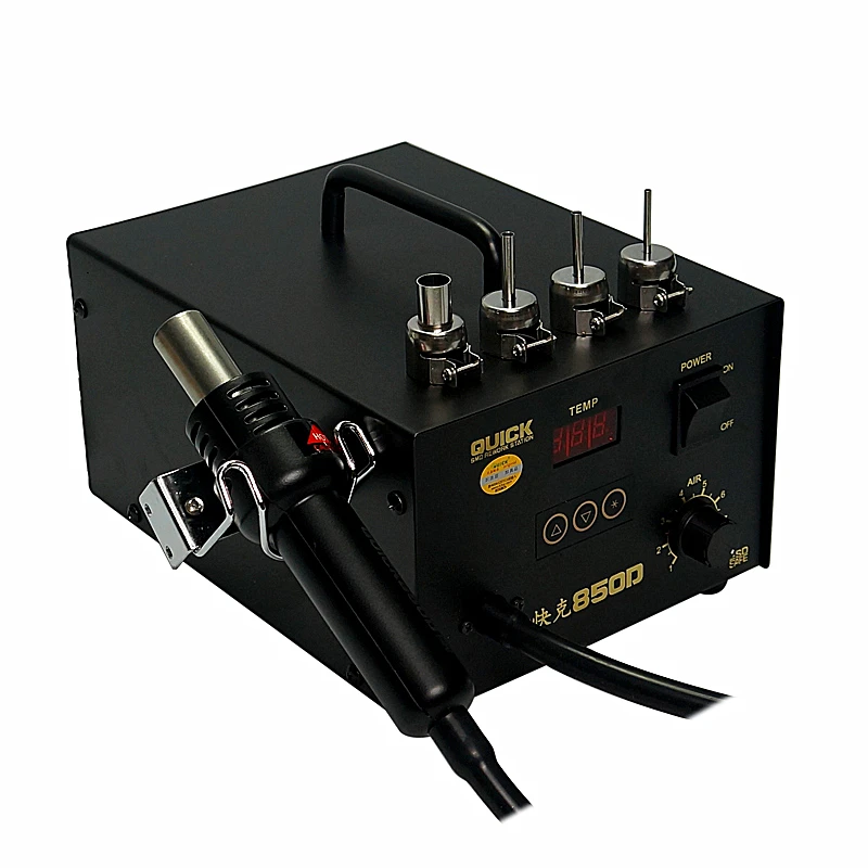 

Hot air welding stand QUICK850D digital display thermostat welding stand hot air gun welding stand QUICK 850D AC220V