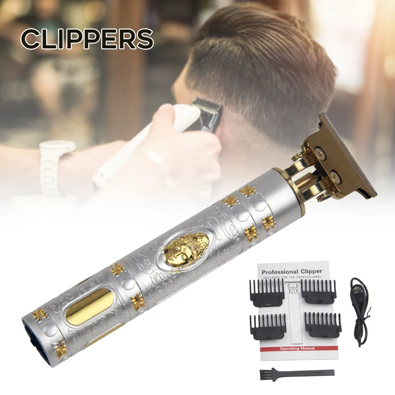 

Electric Cordless Hair Clipper For Men Engraving USB Rechargeable Electric Shaver Beard Barbers Hair Cutting Machine