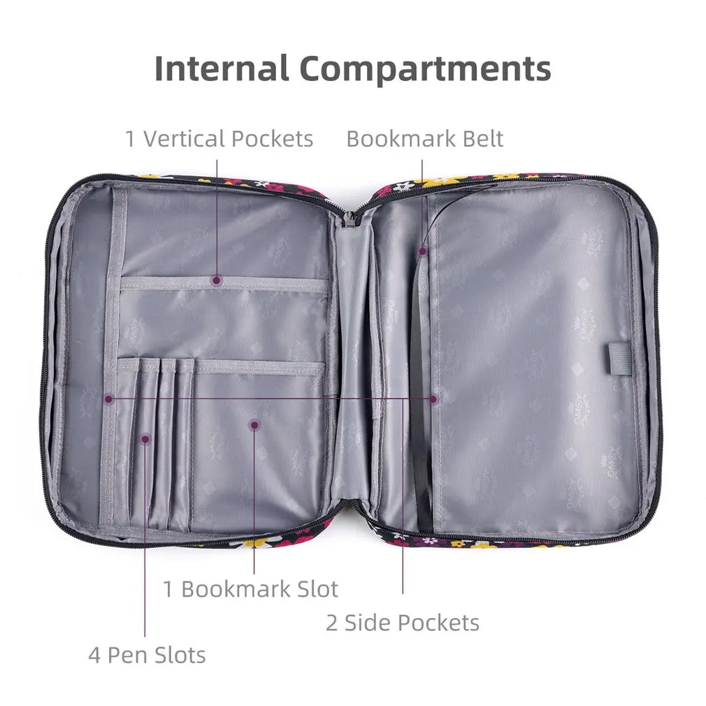 

Bible Study Book Case Carrying Book Case Church Bag Protective Bag With Handle And Zippered Pocket Zippered Canvas