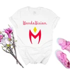 Поклонники Wandavision, футболки для ТВ-сериала, рубашки в стиле унисекс с супергероями, Wanda Vision Scarlet футболка с ведьмой