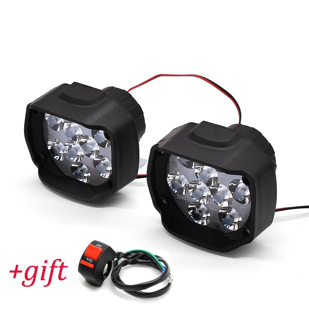 Универсальный мотоцикл светодиодный фар Белый лампы дальнего света фары для BMW