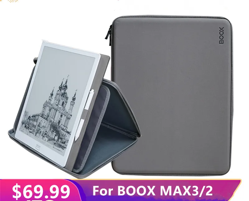 Роскошный чехол для Onyx Boox Max3 13,3 дюймов, кожаный чехол, многофункциональная деловая сумка на молнии, защитный чехол для планшета, клатч