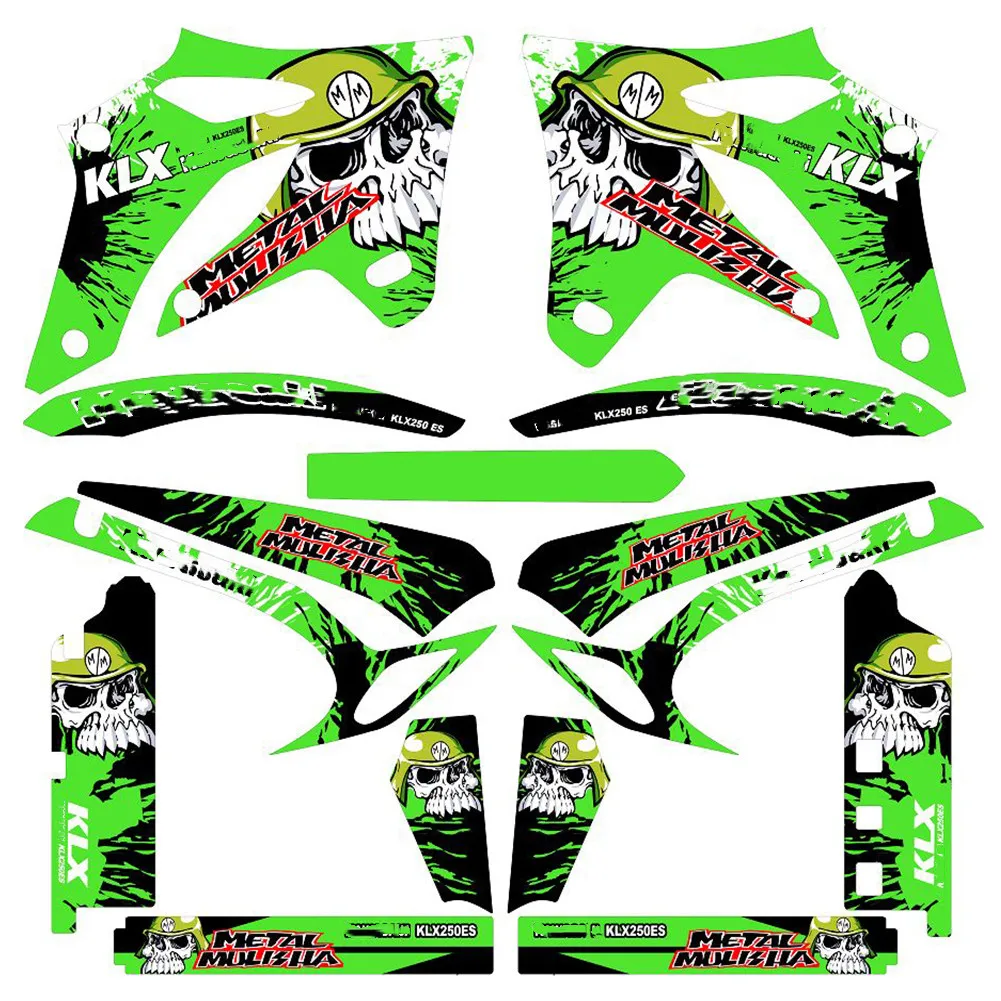 Наклейки для мотокросса Team 3M графические фоны наклейки наборы Kawasaki KLX250 2007 2006 2005