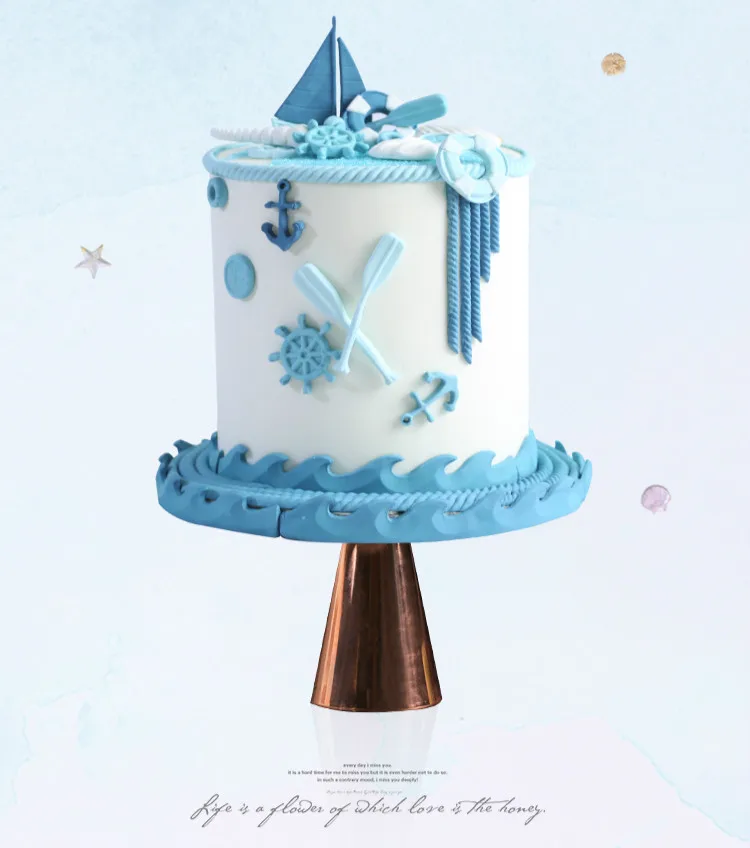 Oceans Silicone Mold Baking Tools for Cakes Paddle Sailboat Anchor Cake Fondant Bakery Decoration Mould | Дом и сад