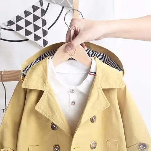 Весенне осенние пальто для маленьких мальчиков малышей двубортная ветровка в