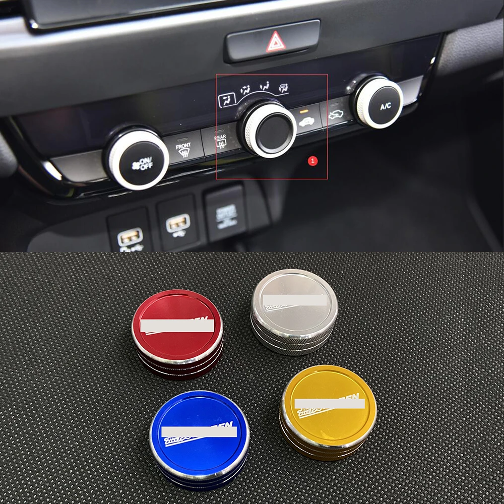 

2pcs Car Air Conditioning Heat Control Switch Knob Decorative Ring Center Cover For Honda For Fit Jazz GR GR9 Pro Max 2020 2021