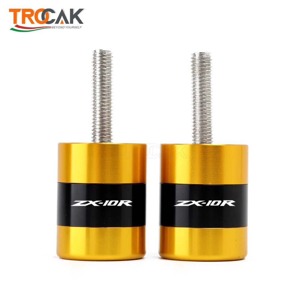 

With zx-10r logo Motorcycle Hand Bar End Handlebar Handle Grips Cap For Kawasaki ZX10R ZX-10R 2012 2013 2014 2015 2016 2017-2020