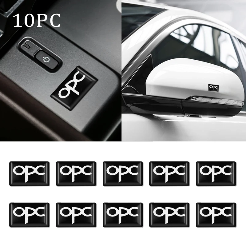 

10PCS Car Decal Logo Badge decoration DIY Sticker Auto Accessories For Opel OPC Astra J H G K Insignia Corsa D B E Mokka Vectra