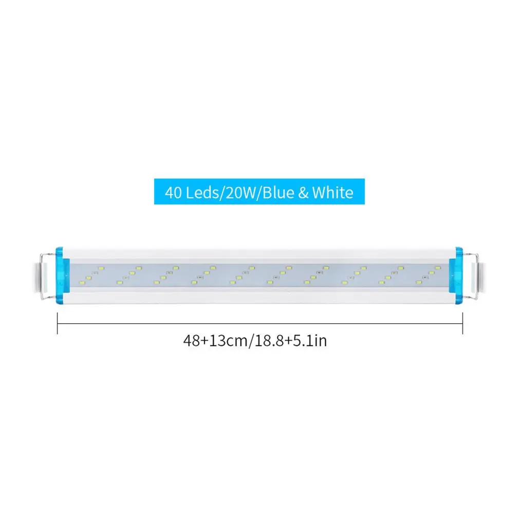 

Super Slim LEDs Aquarium Lighting Aquatic Plant Light Extensible Waterproof Clip On Lamp For Fish 90-260V