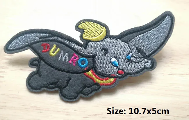 Серый цвет с красноватым отливом Dumbo утюг на патч es детская ткань металлическая аппликация патч слон животное мультяшный значок - Цвет: Серый цвет с красноватым отливом