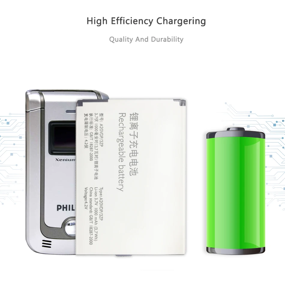 

A20VDP/3ZP Mobile Phone Battery For Philips F533 X332 CTF533 CTX332