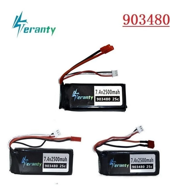 

7.4v 2500mAh Lipo battery and Charger for Syma X8C X8W X8G X8 RC Drones Quadcopter Parts 7.4V Battery for Wltoys 12428 12423 Car