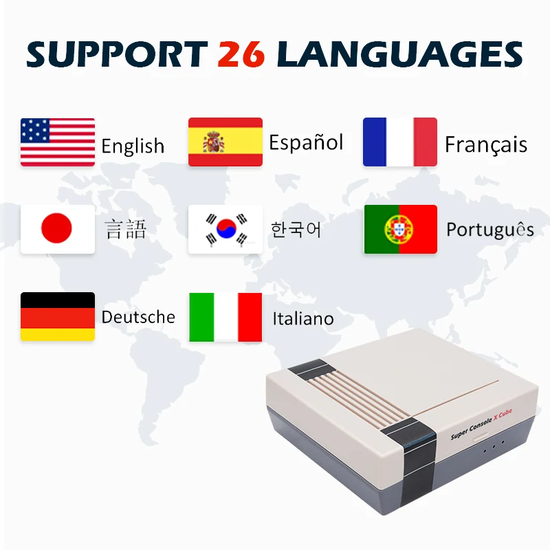 Ретро консоль для видеоигр супер X Cube игроков PSP/PS1/N64 с 50000 играми беспроводной