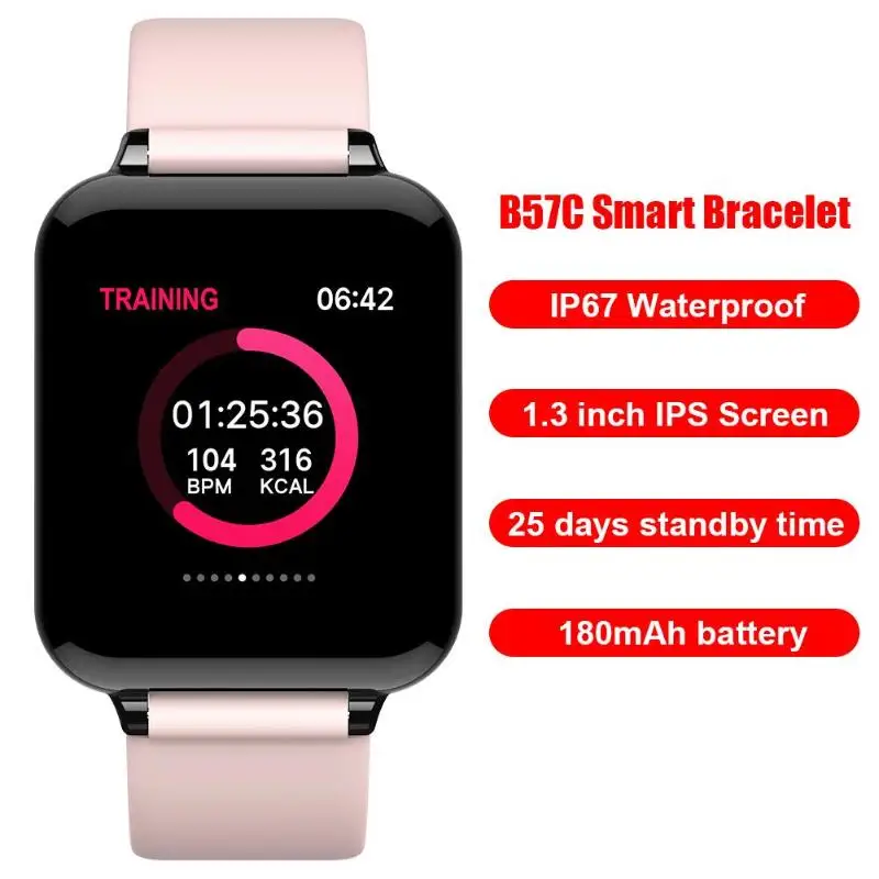 B57C смарт браслет кровяное давление умные часы монитор сердечного ритма фитнес