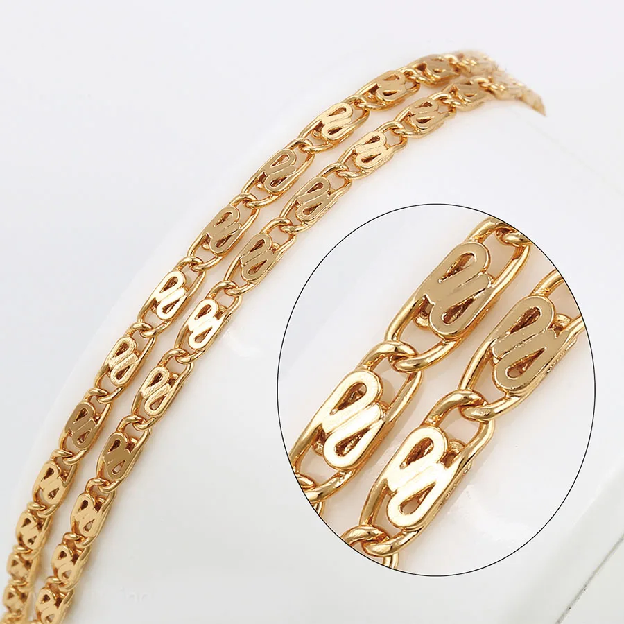 XP Jewelry-( 60 см x 2 5 мм) тонкая позолоченная цепочка 18 k ожерелья для женщин и мужчин