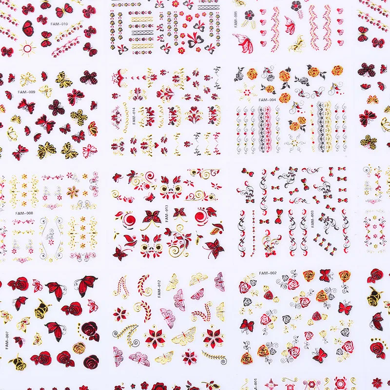 30 листов/Набор детских стикеров для ногтей 3D стикер новый японский маленький