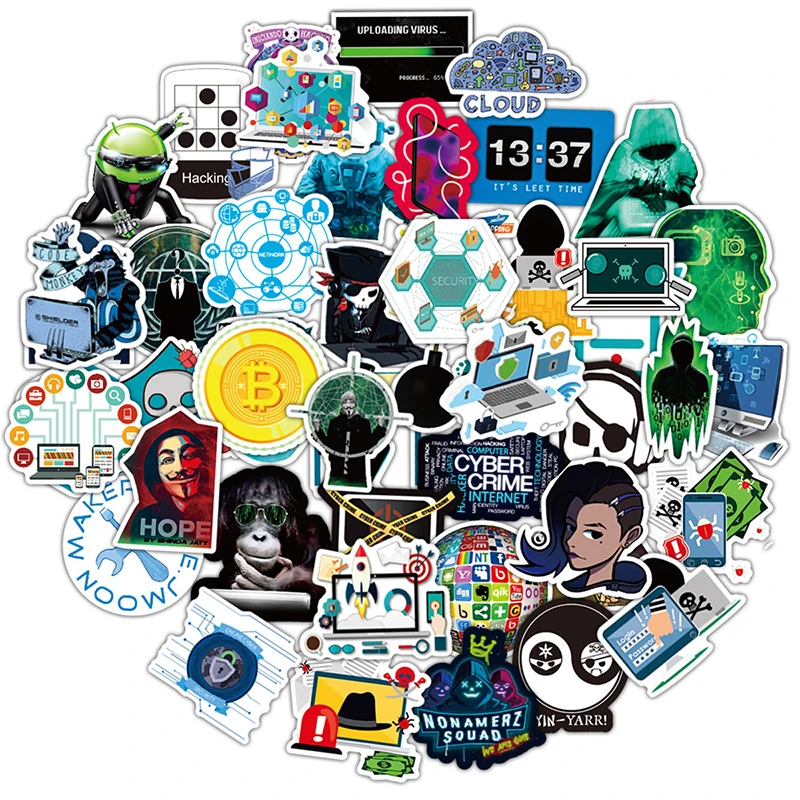 Хакеры граффити наклейки Geek Java программирование для багажа ноутбука мотоцикла