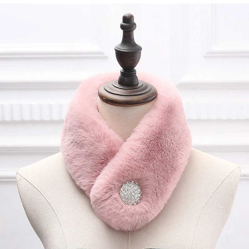 Оптовая продажа женский зимний шейный обогреватель из искусственного меха шарф