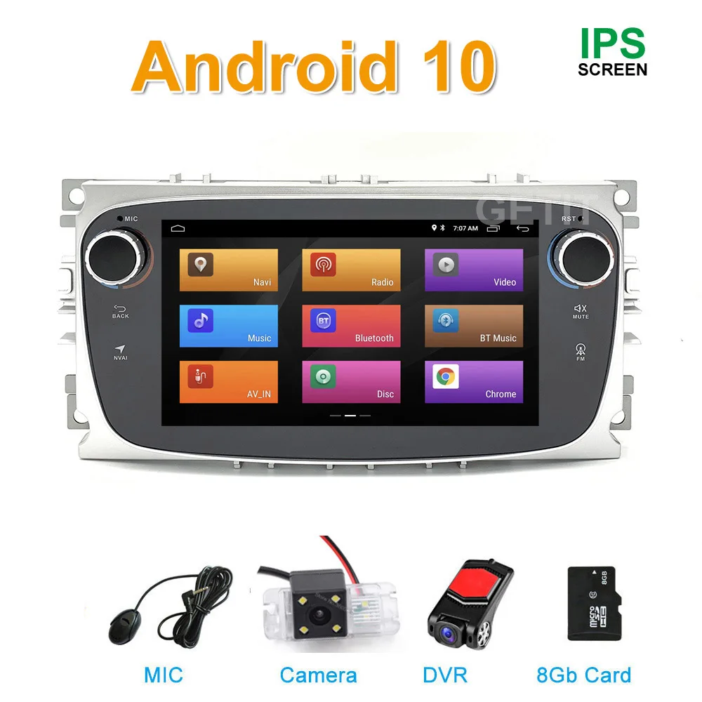 DSP Android 10 Car Multimedia Radio Stereo GPS for FORD FOCUS Mondeo S/C-MAX Galaxy kuga | Автомобили и мотоциклы