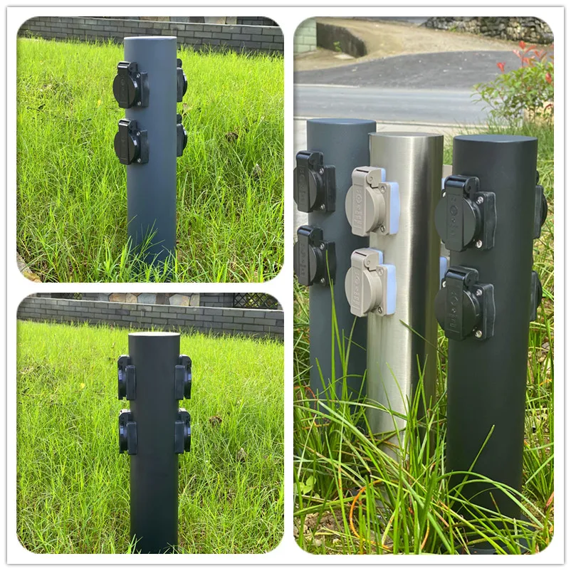 Садовая колонка с 4 розетками европейского стандарта 3680 Вт 16 А