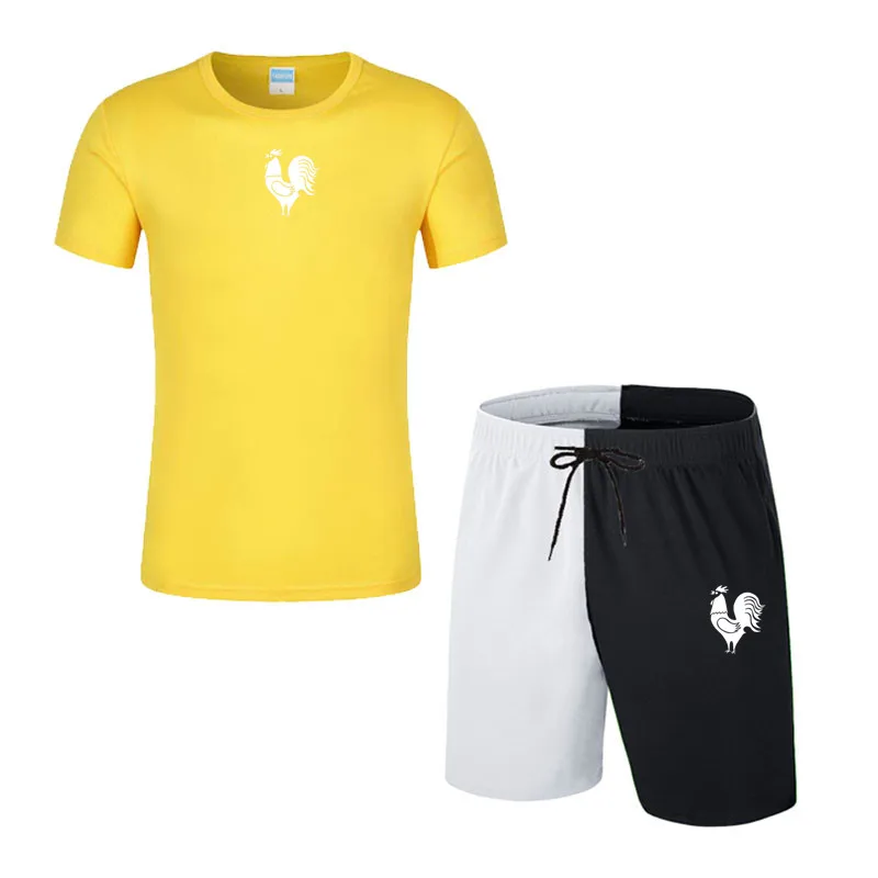 

2021hndal summer mens plus sports running, compression shirts for fitness and shorts retaz