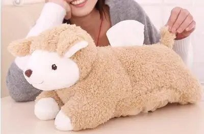 

Candice guo! creative plush toy cute sweet sleeping sheep tissue box cover home car paper towel case birthday Christmas gift 1pc