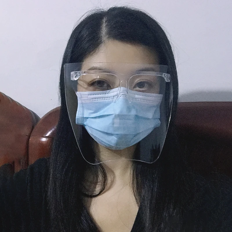 

Unisex Transparent Face Sheild Cover Baffle Block Face Glasses Anti Droplet Dust-proof Anti-UV Anti-Shock Safety Protector