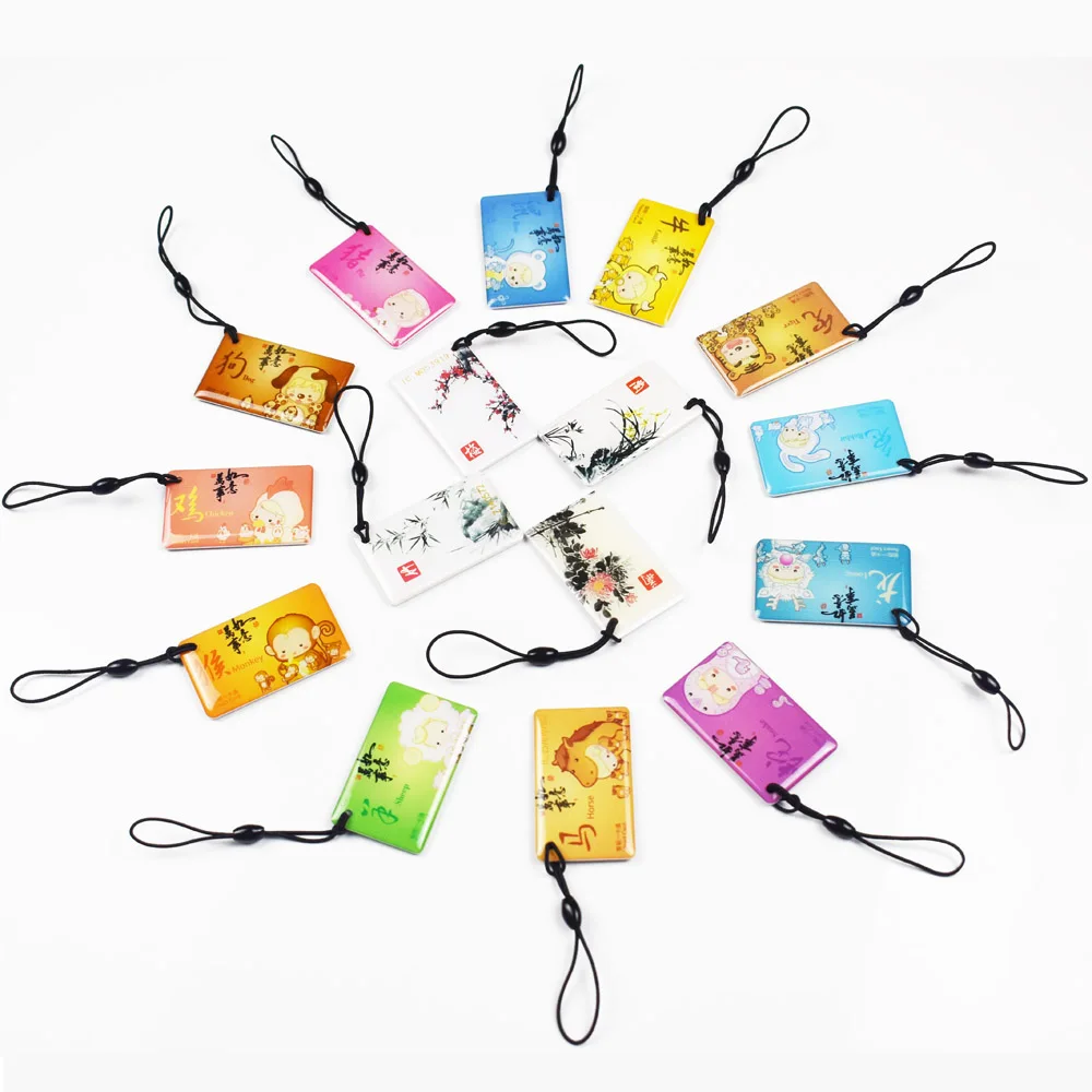 

100pcs/lot 13.56MHz IC M1 S50 Keyfobs Tags Access Control Token Attendance Management Keychain Waterproof