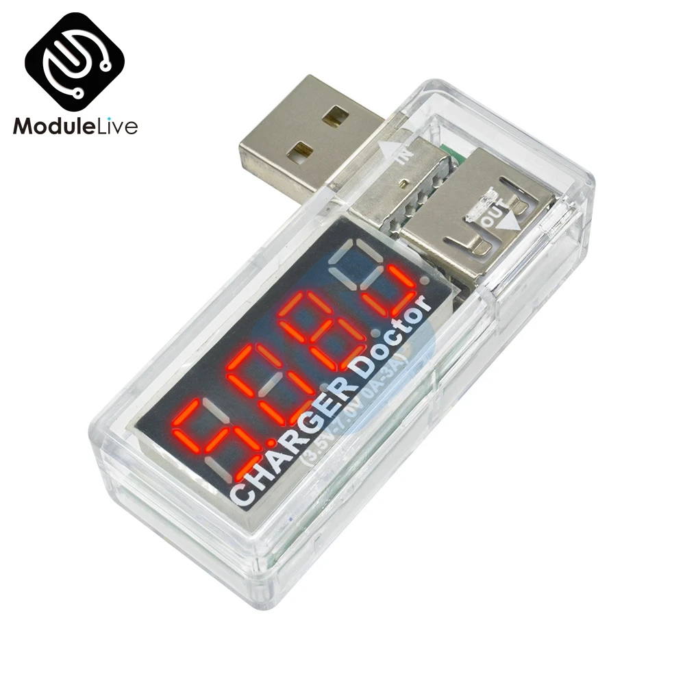 Новый цифровой дисплей мини USB измеритель напряжения тока тестер батареи