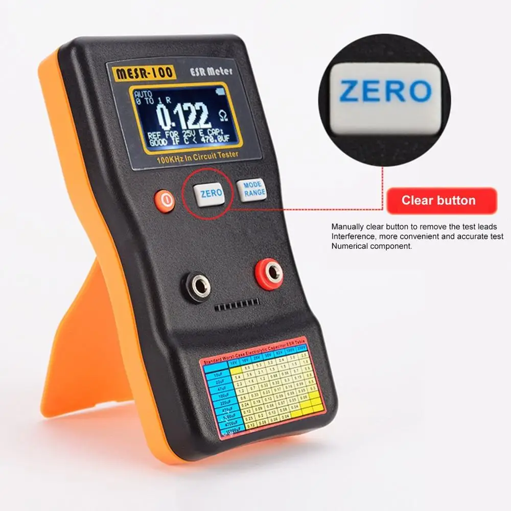 MESR-100 ESR Capacitance Meter Ohm Professional Measuring Resistance Capacitor Circuit Tester | Инструменты