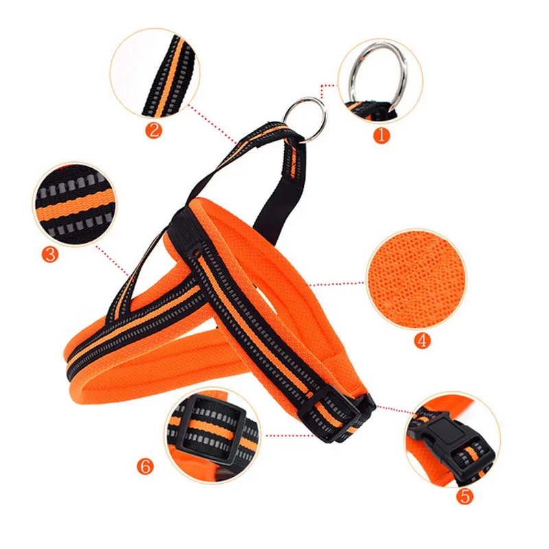 Поводок для собак с тяговым ремнем ошейник светоотражающий Регулируемый