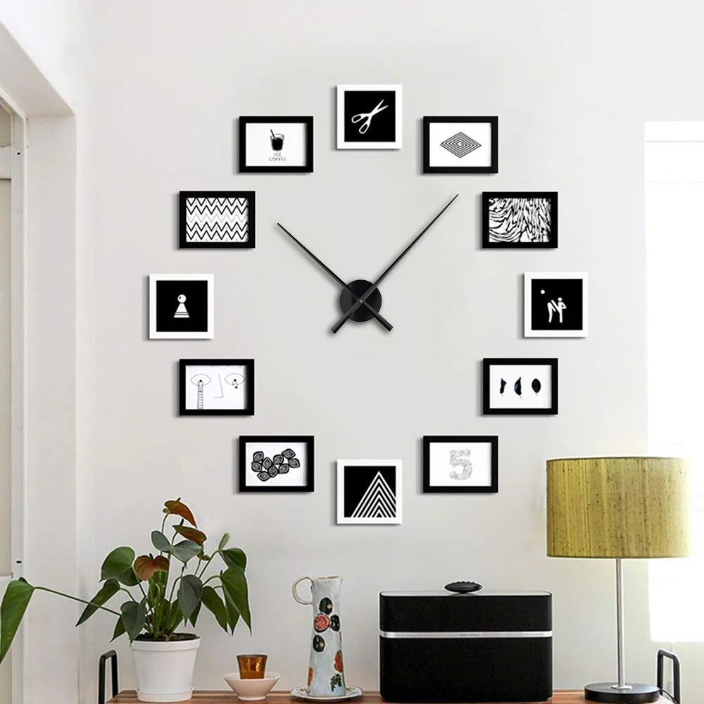 Новинка, короткие DIY большие часы, иглы, кварцевый механизм, большой размер, часовая стрелка, аксессуары для 3D настенных часов, Современный домашний декор