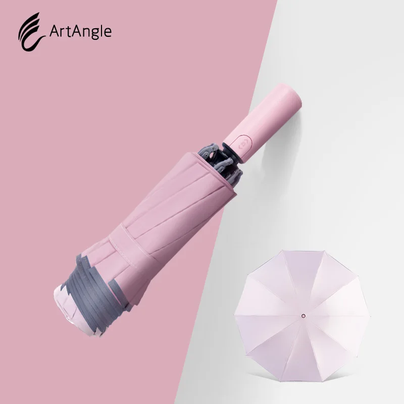 

Color Large Automatic Reverse Folding Umbrella Anti UV Female Black Coating Sun Umbrella Anti Wind and Rain