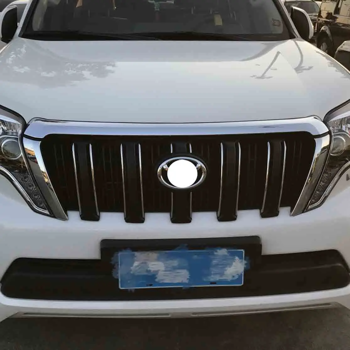 Для Toyota Land Cruiser Prado FJ150 2014 2017 ABS хромированный передний колпачок TrimDecorative полоски