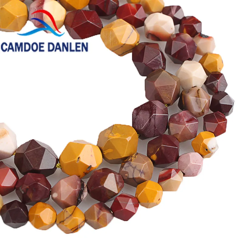 CAMDOE DANLEN натуральный камень большой граненый Mookaite круглые свободные бусины 6 8 10 мм