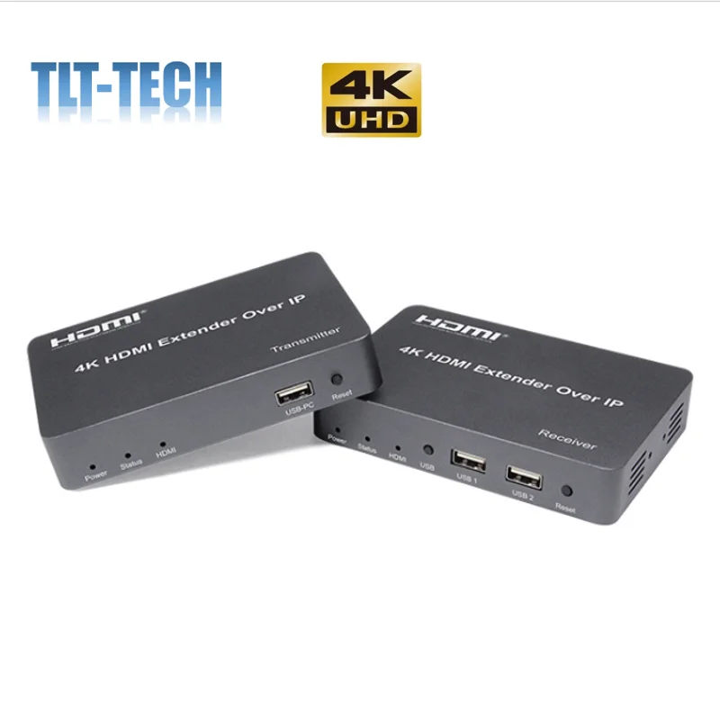 4K HDMI KVM Extender Over TCP IP Support Gigabit PoE Network Switch CAT5E USB Mouse Keyboard KVM Up To 150M Cat6 To 30 Receiver