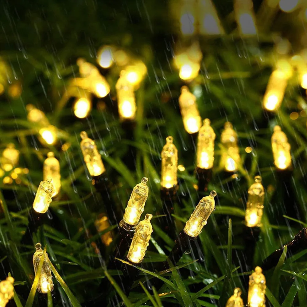 

1Set Solar-powered Battery Light String Dual-use Light Strap Garden Decor