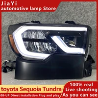 vland factory car head lamp for toyota tundra 2007 2013 full led head light for sequoia 2008 2018 with sequential indicatorvlan