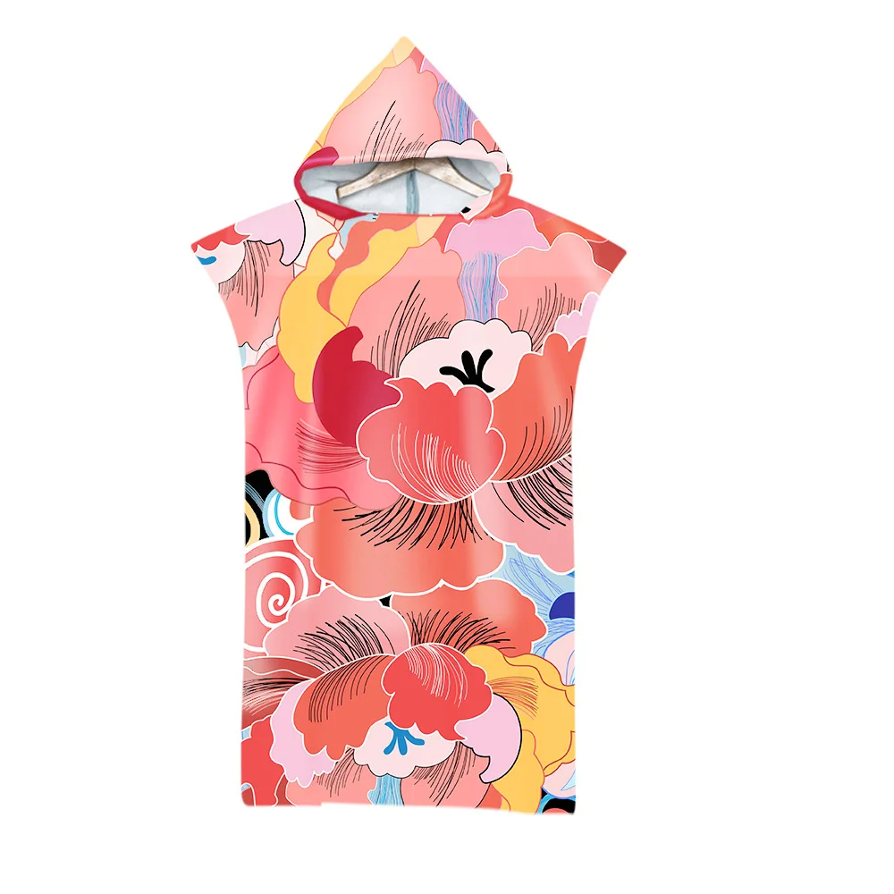 Irisbell Крутое летнее пляжное полотенце с капюшоном быстросохнущее для плавания