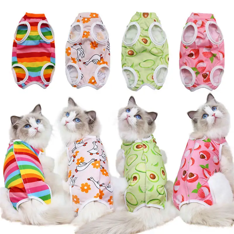 

Cat Clothes Small Dogs S-XL Simple Puppy Dog Accessory Cat T-shirt Striped Pet Vest Sleeveless Solid Summer Clothes Cat Shirt