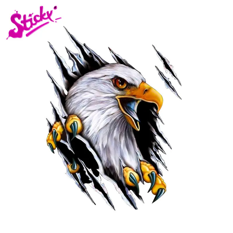 

STICKY Animal Eagle Car-Styling 3D Cartoon Motorcycle StickerMotorcycle Off-road Sticker Laptop Decal Vinyl
