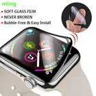 Защита экрана для Apple Watch SE 6 44 мм (не закаленное стекло), полное 3D покрытие, водонепроницаемая стеклянная пленка для iWatch 45 40 мм 42 мм