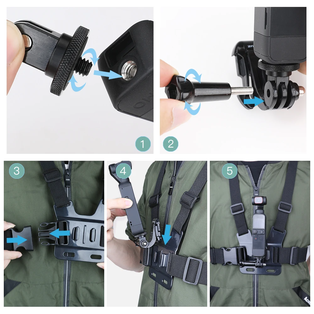 dji osmo pocket 2 camera chest band strap multi function expansion adapter mount backpack clamp belt handheld gimbal accessories free global shipping