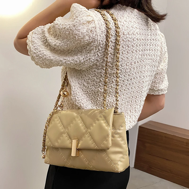 

Женская сумка через плечо, из искусственной кожи, с цепочкой