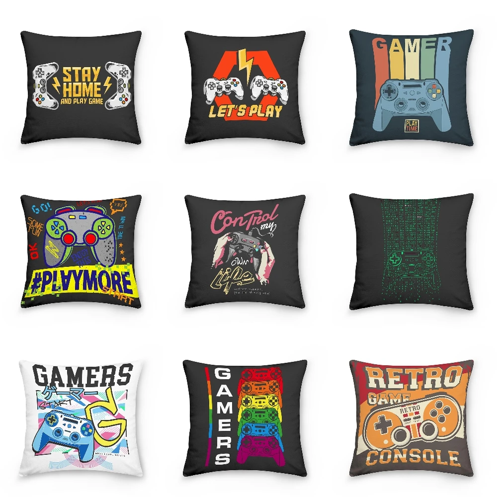 

Game Controller Printed Pillowcase Cushion Cover Bed Pillow Cases For Gamer Sofa Car Cushion Cover Home Decorative 45x45cm