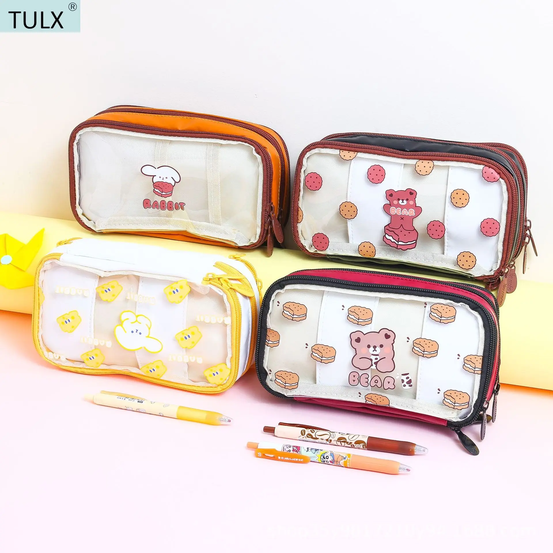 

TULX kawaii bag cute school supplies back to school cute pencil pouch pencil pouch korean stationery pencil cases cute bags