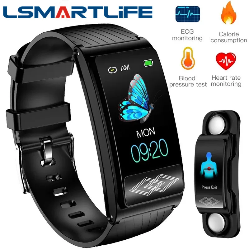 Смарт браслет P10 ECG PPG HRV для мужчин Водонепроницаемый Фитнес с ручным текстом и