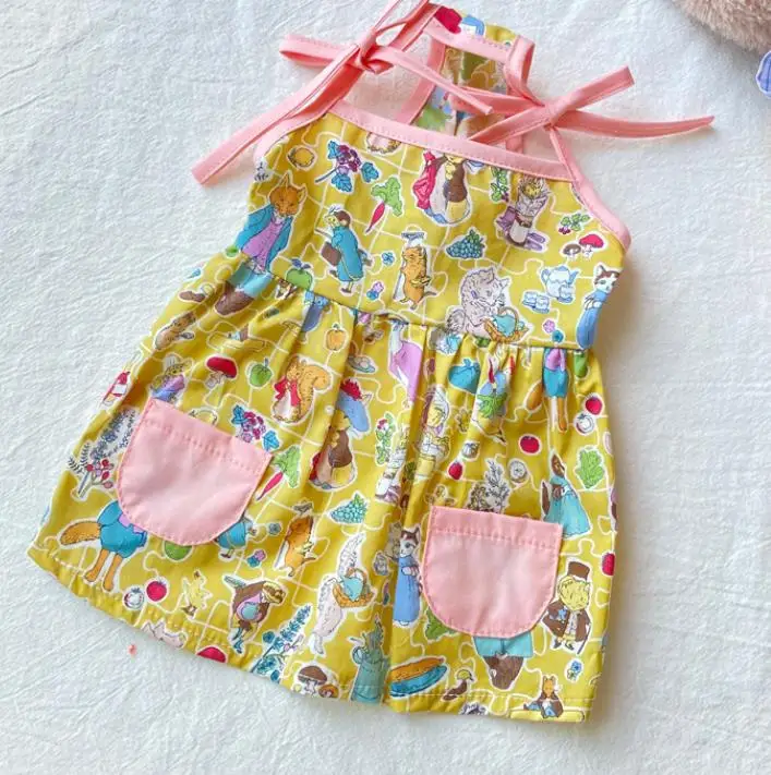 

Summer world peach dog clothes summer net red thin sling skirt Teddy Yorkshire cat clothes pet dress