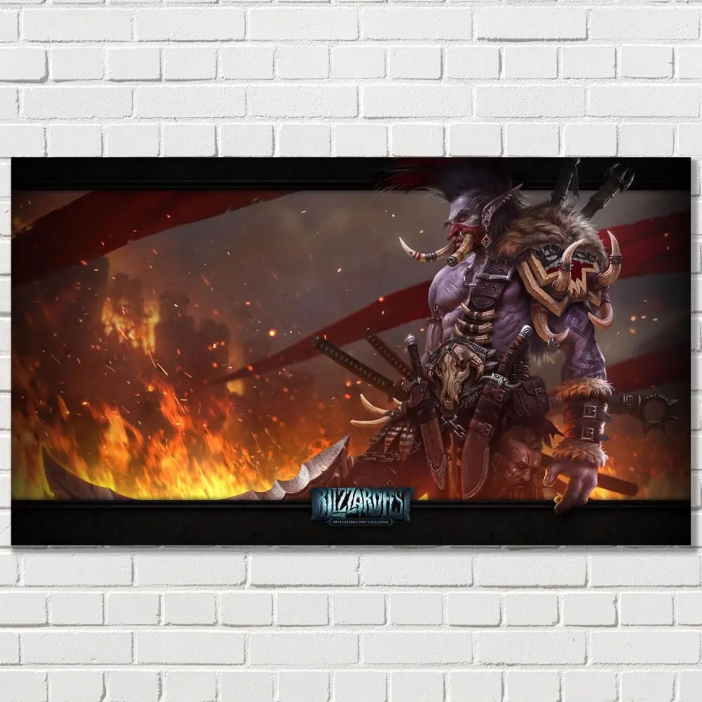 Картина из игры World Of Warcrafts на холсте постер с художественным принтом настенные