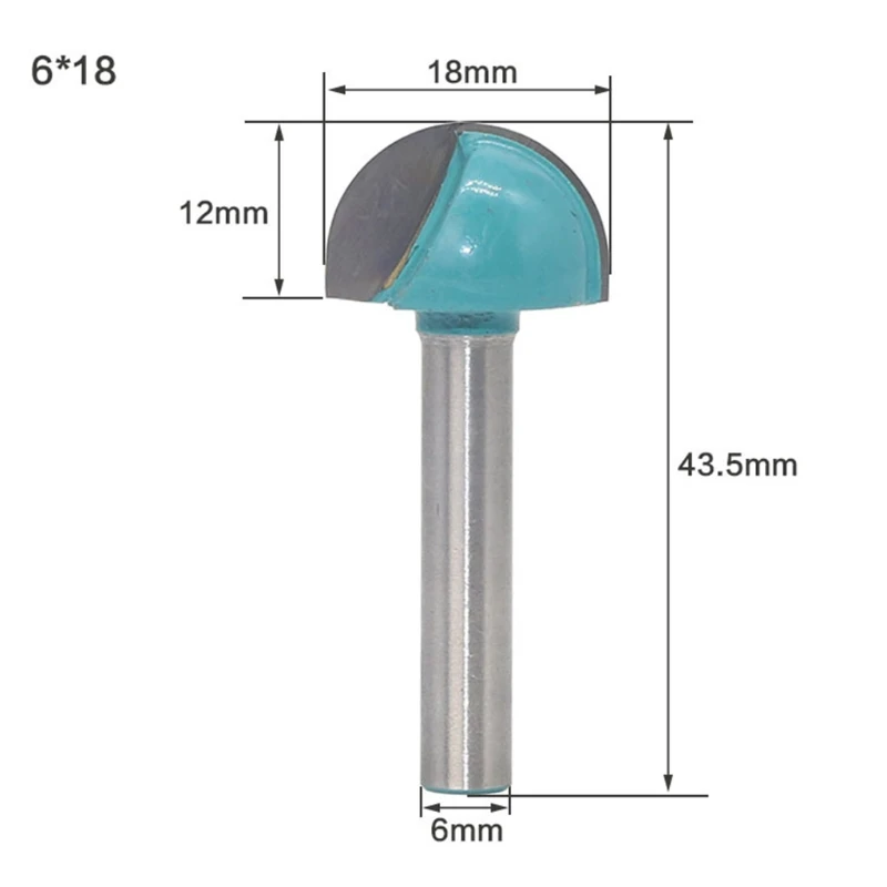 

L38A 4/5 Pcs 32/18mm Woodworking Milling Cutter Tools High Strength Useful Corner Rounding Edge-Forming Bit Set